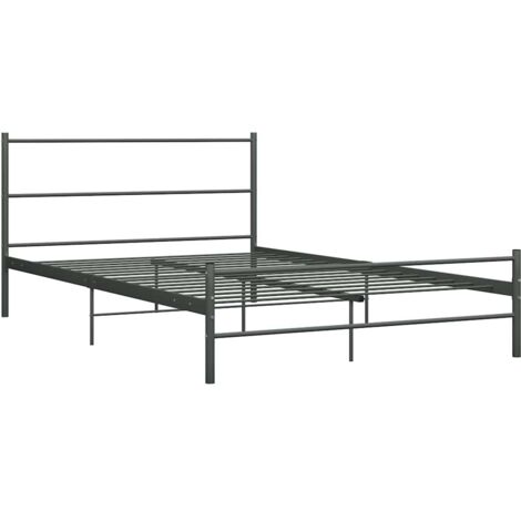 GBLY Bettgestell Grau Metall 160×200 cm