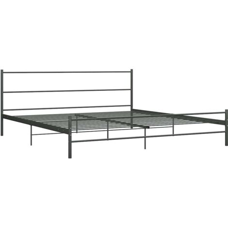 GBLY Bettgestell Grau Metall 180×200 cm