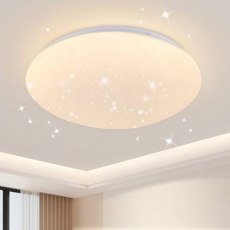 GBLY Deckenlampe LED Deckenleuchte Schlafzimmer - Ø25cm Flurlampe Decke 12W Küchenlampe Sternenhimmel Warmweiß 3000K Rund Deckenbeleuchtung für Flur Kinderzimmer Esszimmer