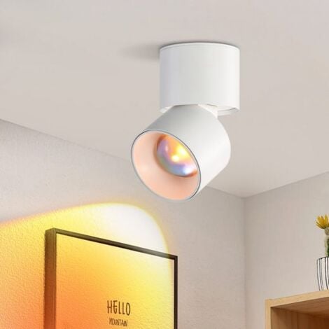 GBLY Deckenstrahler 1 Flammig Sunset Lampe Weiß - Flurlampe LED Deckenspots Schwenkbar 350° Deckenlampe Modern Schlafzimmer Innen für Wohnzimmer Treppenhaus Kinderzimmer Flur Esstisch