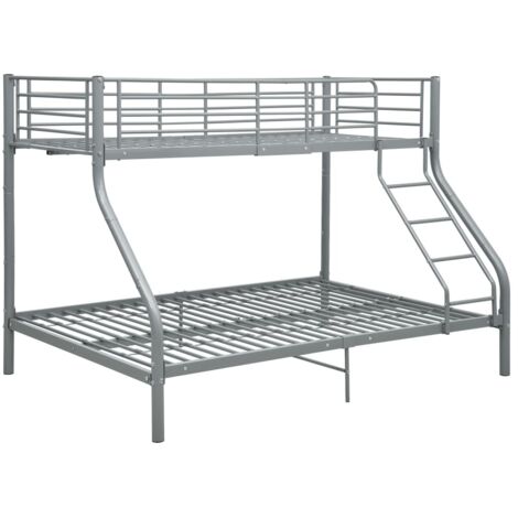 GBLY Etagenbettgestell Grau Metall 140x200 cm/90x200 cm