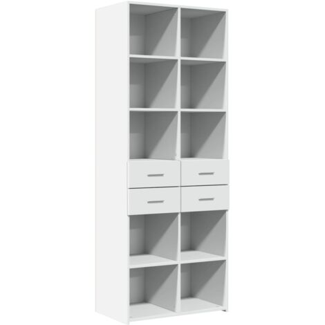 GBLY Highboard Weiß 70x42,5x185 cm Holzwerkstoff