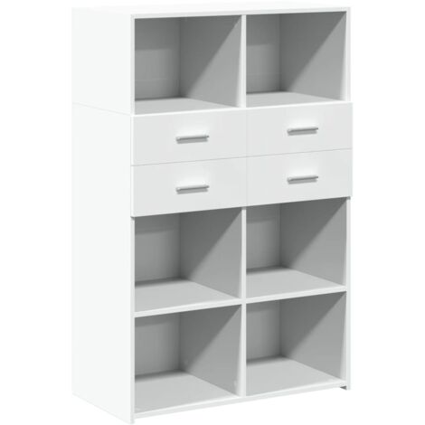 GBLY Highboard Weiß 80x42,5x124 cm Holzwerkstoff