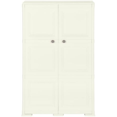 GBLY Kunststoffschrank 79x43x125 cm Holzdesign Vanilleeis