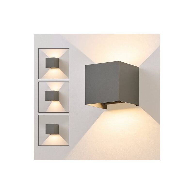 GBLY Lampada da parete a LED per esterni grigio