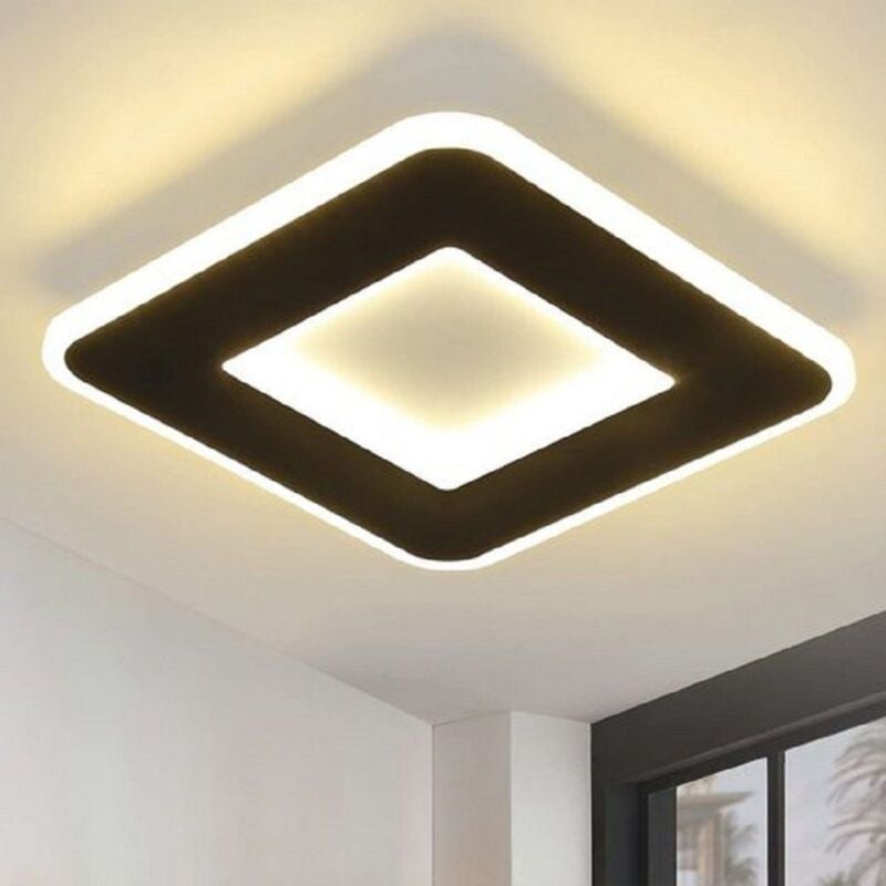 Image of Gbly - lampada da soffitto camera led lampada da soffitto cucina - lampada da soffitto corridoio nero bianco caldo 24cm design moderno camera 23W