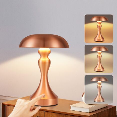 GBLY Lampada da tavolo wireless Lampada da comodino LED - Lampada da tavolo ricaricabile a tocco regolabile in luminosità Lampada retrò vintage con batteria ricaricabile via USB