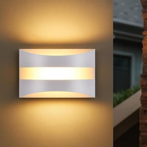 GBLY Lampara de Pared LED Interior Blanca Diseño Moderno 3000K Blanco Cálido 5W Iluminación Arriba-Abajo Para Dormitorio Pasillo Escalera