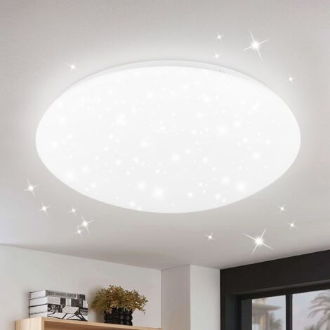 GBLY Lámpara de techo LED para dormitorio - Ø30 cm Lámpara de dormitorio con cielo estrellado Lámpara de cocina redonda Lámpara de techo para baño de 18 W Lámpara de baño IP44 6000 K