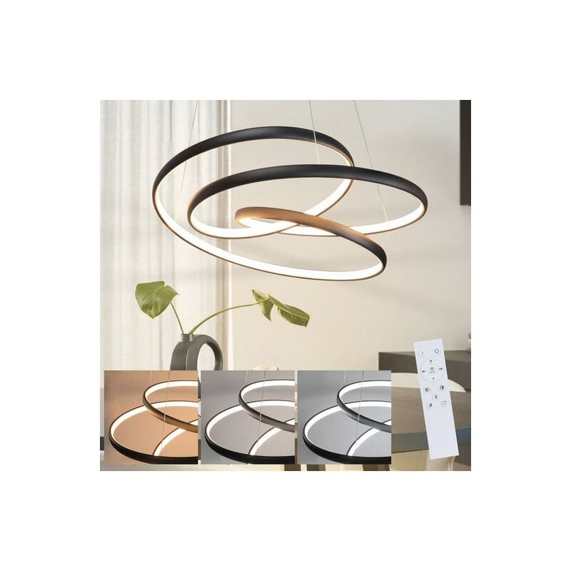 Suspension de table à manger Suspension - Lampe à led de table à manger 55W Suspension à intensité dimmable 50CM Lampe avec télécommande Lampe de