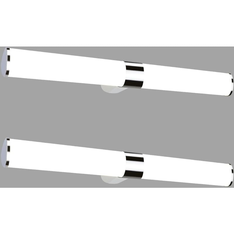 GBLY lampe miroir LED, lampe armoire, applique salle de bain, lumière blanche neutre 4000 Kelvin, 15W, étanche IP44, largeur 600mm,chrome - 2ER