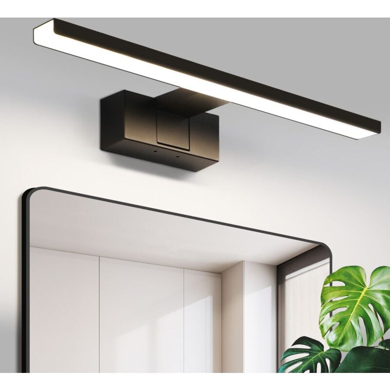 Gbly - lampe miroir LED,IP44 lampe armoire, applique salle de bain Moderne, lumière blanche neutre 4000k MAX.8W, 40×5.1×12.8cm, noire