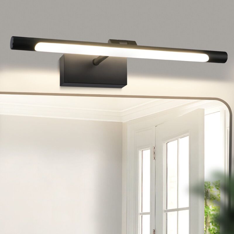 Gbly - led Lampe de miroir de salle de bain - 40CM Lampe de salle de bain murale 6W Badezimmer Noir Lampe murale étanche IP44 Lampe murale 4000K