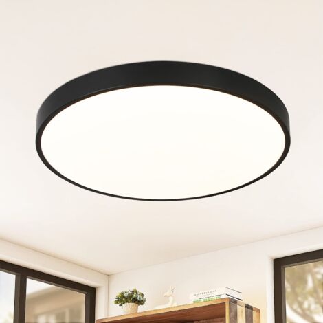 GBLY LED Plafón ultra plano 28mm, placa LED 17W integrada, 4000K Moderno Plafón Led IP44 Impermeable, para Cocina, Pasillo, Escalera, Dormitorio, Entrada , negro