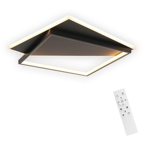 GBLY Plafoniera LED 40W dimmerabile Lampada da camera da letto con telecomando Nero Design moderno Lampada da cucina Lampada da soggiorno 3200LM Illuminazione da soffitto per cucina Corridoio
