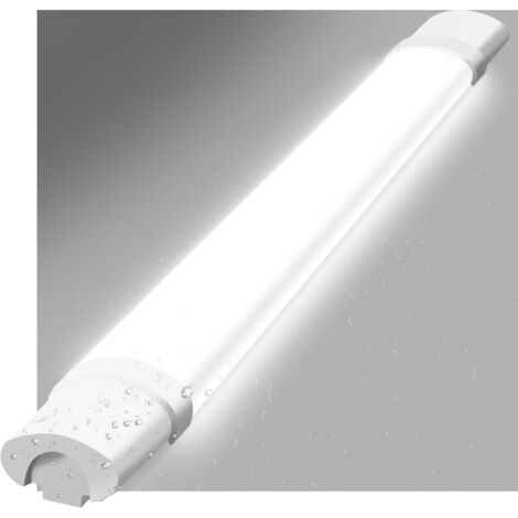 GBLY Plafoniera LED impermeabile 90 cm - Tubo LED 24 W 3000 lm - Lampada da cantina impermeabile IP65 5000 K - Lampada da officina - Lampada da vasca - Lampada impermeabile per soggiorno