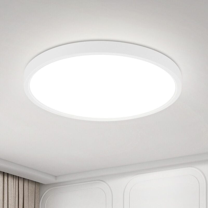 Image of Gbly - Plafoniera led Piatta - Diametro 18 cm - Plafoniera 15 w - Rotonda, Bianca, 6000 k - Illuminazione da soffitto moderna per cucina, corridoio,