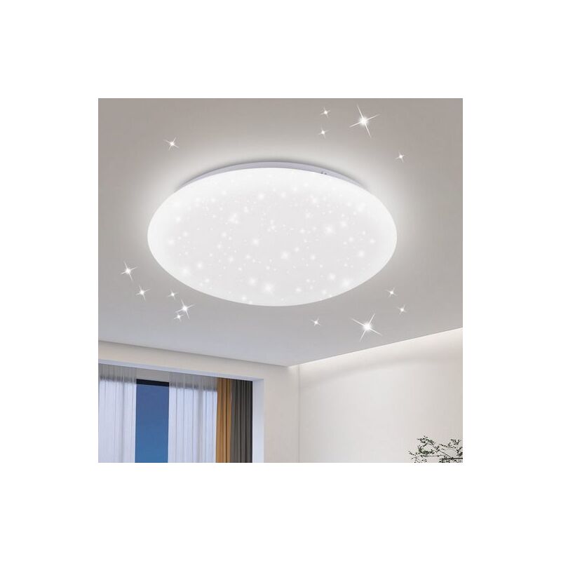 Image of Gbly - Plafoniera led Soffitto Camera da letto - Ø25cm Lampada da camera da letto Cielo stellato Bianco freddo 12W 6000K Illuminazione da soffitto