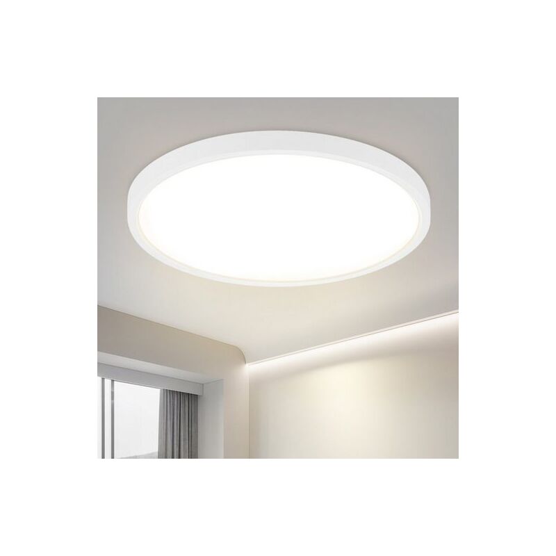 Image of Gbly - Plafoniera led Soffitto Camera da letto - Lampada piatta da camera da letto Ø30CM Lampada rotonda da bagno Lampada bianca da cucina Lampada da