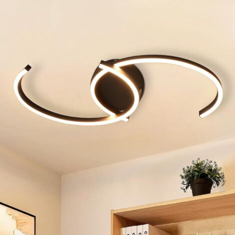GBLY Plafoniera Soggiorno Plafoniera LED - Lampada da Soggiorno Moderna Lampada da Camera da Letto 60CM Nera 24W Illuminazione da Soffitto per Camera da Letto  Bianca Calda 、 Cucina 、Corridoio