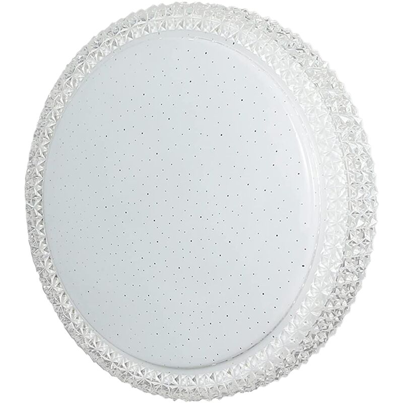 Gbly - Plafonnier led à intensité variable avec télécommande - 18 w Lampe de chambre avec télécommande ø 30 cm Cristal Moderne Ciel Étoilé Rond