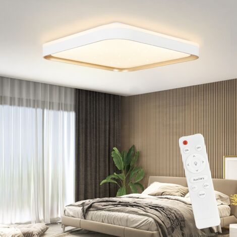 GBLY Plafonnier LED Dimmable avec télécommande , 32W luminaire plafonnier moderne- Lampe de chambre à coucher  30cm Cuisine Plafonnier Lampe de cuisine Lampe de couloir Carré Lampe de salon Blanc