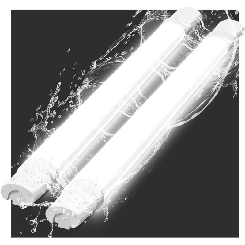 Gbly - Plafonnier led étanche 90CM - Plafonnier led tube 24W 3000LM Lampe de cave IP65 étanche 5000K Lampe d'atelier Lampe de baignoire Lampe étanche
