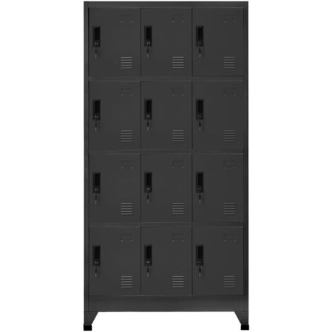 GBLY Schließfachschrank Anthrazit 90x45x180 cm Stahl