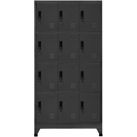 GBLY Schließfachschrank Anthrazit 90x45x180 cm Stahl