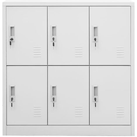 GBLY Schließfachschrank Hellgrau 90x45x92,5 cm Stahl