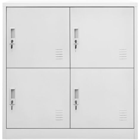 GBLY Schließfachschrank Hellgrau 90x45x92,5 cm Stahl