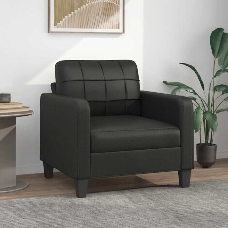 GBLY Sessel Schwarz 60 cm Kunstleder