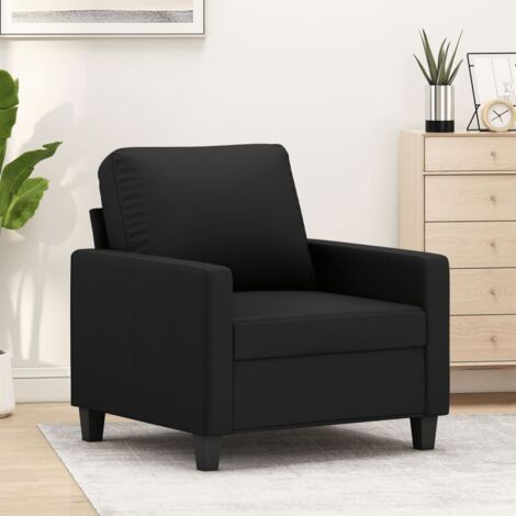 GBLY Sessel Schwarz 60 cm Kunstleder