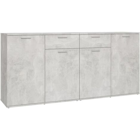 GBLY Sideboard Betongrau 160x36x75 cm Holzwerkstoff