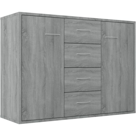 GBLY Sideboard Grau Sonoma 88x30x65 cm Holzwerkstoff