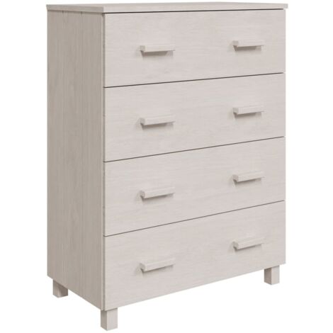 GBLY Sideboard HAMAR Weiß 79x40x103,5 cm Massivholz Kiefer