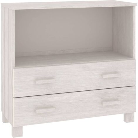 GBLY Sideboard HAMAR Weiß 85x35x80 cm Massivholz Kiefer