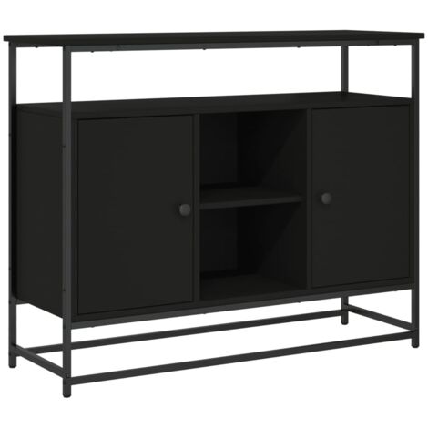 GBLY Sideboard Schwarz 100x35x80 cm Holzwerkstoff