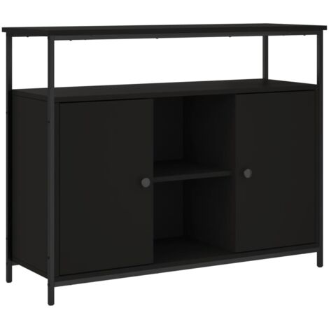 GBLY Sideboard Schwarz 100x35x80 cm Holzwerkstoff