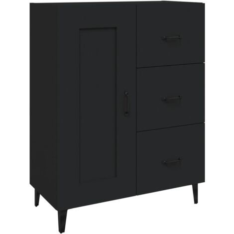 GBLY Sideboard Schwarz 69,5x34x90 cm Holzwerkstoff