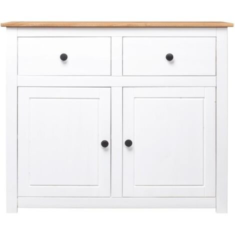 GBLY Sideboard Weiß 93x40x80 cm Kiefernholz Panama