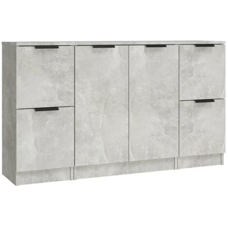 GBLY Sideboards 3 Stk. Betongrau Holzwerkstoff