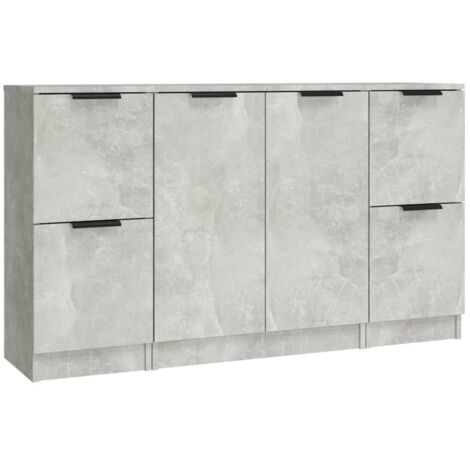 GBLY Sideboards 3 Stk. Betongrau Holzwerkstoff