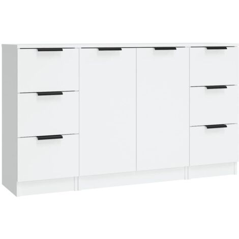 GBLY Sideboards 3 Stk. Weiß Holzwerkstoff