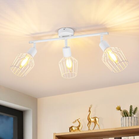 GBLY Spot da soffitto a tre lampade LED - Spot da soffitto vintage ruotante di 350°, lampada per parete per corridoio, disimpegno, bagno.