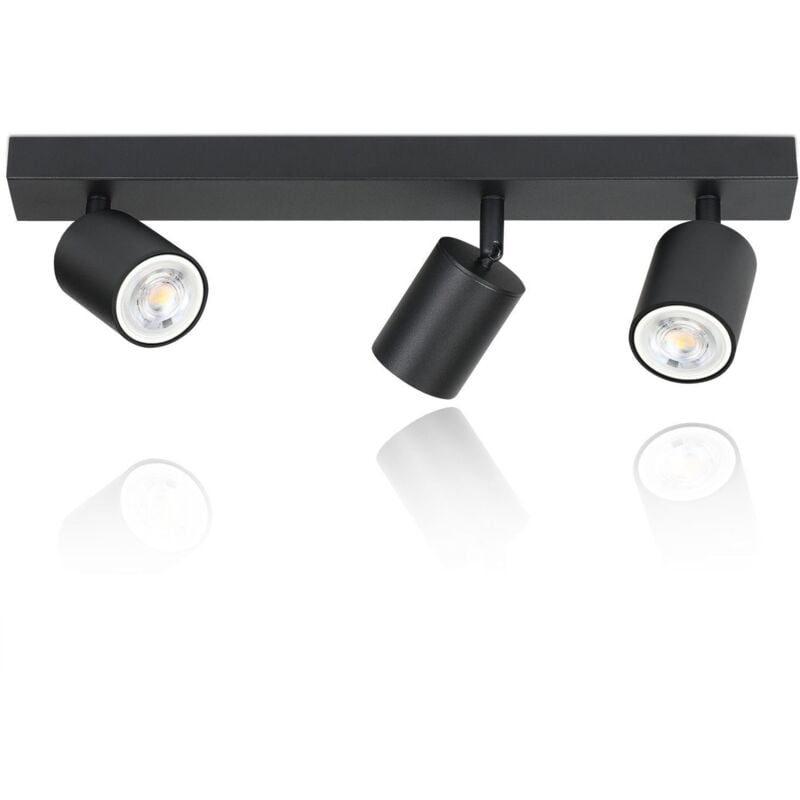 Gbly - Spot plafond, plafonnier - 3 lumière - GU10 - l 420 mm - Noir - Moderne - éclairage intérieur - Salon i Chambre i Cuisine i Salle à manger