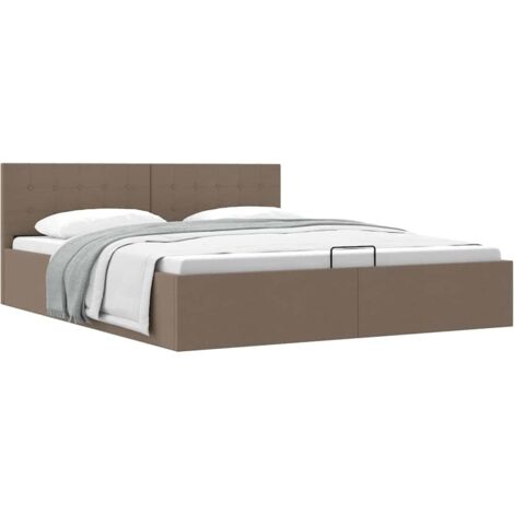 GBLY Stauraumbett Hydraulisch Taupe Stoff 160×200 cm