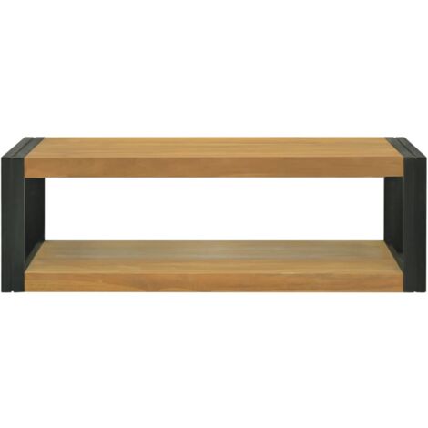 GBLY Wand-Badregal 110x45x35 cm Massivholz Teak