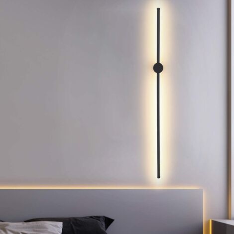 GBLY Wandlampe LED Wandleuchte Innen - Schwarz Flurlampe 100CM Lang Treppenhauslampe Modern Design 3000K Warmweiß Schwenkbar Bettlampe für Schlafzimmer Wohnzimmer Flur Arbeitszimmer Treppenhaus Küche