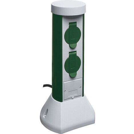 GC 2-fach Steckdose H05RN-F 3G1,0 - 2 m Zuleitung / IP44 - ca. 370 mm